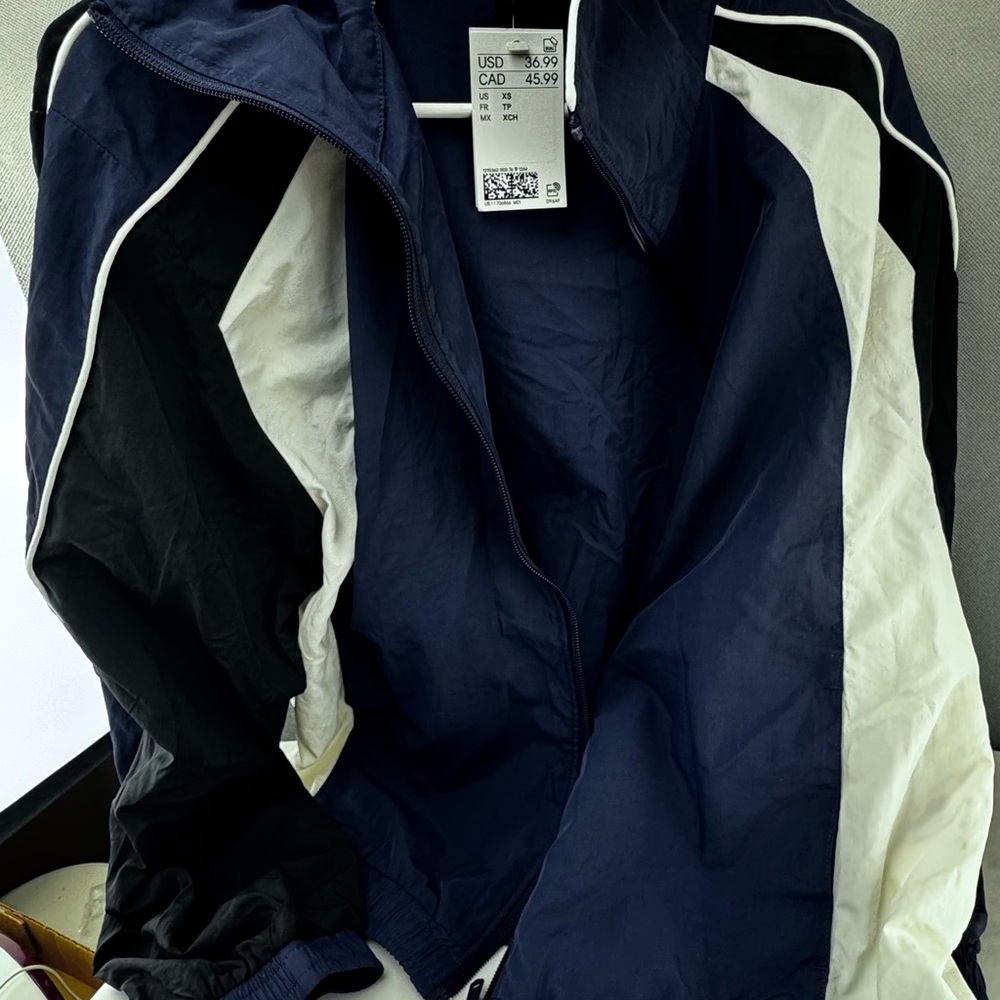 Men's Blue and White Jacket